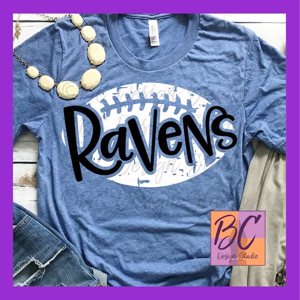 Ravens Grunge Distressed Football svg, jpg, png, art, Football grunge svg, Sport Fan, Word Art, Iron-On, BCDSPurpleO, Vinyl Transfer