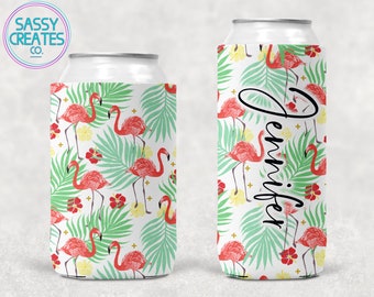 Flamingo Bachelorette Can Cooler, Custom Caribbean Beach Coolie, Personalized Pink Drink Sleeve, Final Flamingle, Lets Get Flocked up