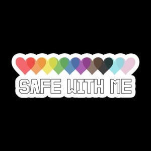 Mini Safe With Me Vinyl Sticker | 3 x 1 inch | Waterproof, Fade Resistant