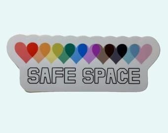 Safe Space Vinyl Window Cling | 7 x 2 inch | Waterproof, Fade Resistant | Static Cling