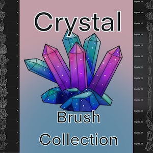 Crystal, Procreate sticker brushes, stamp brush Procreate, crystal brushes, crystal stamps, iPad Procreate