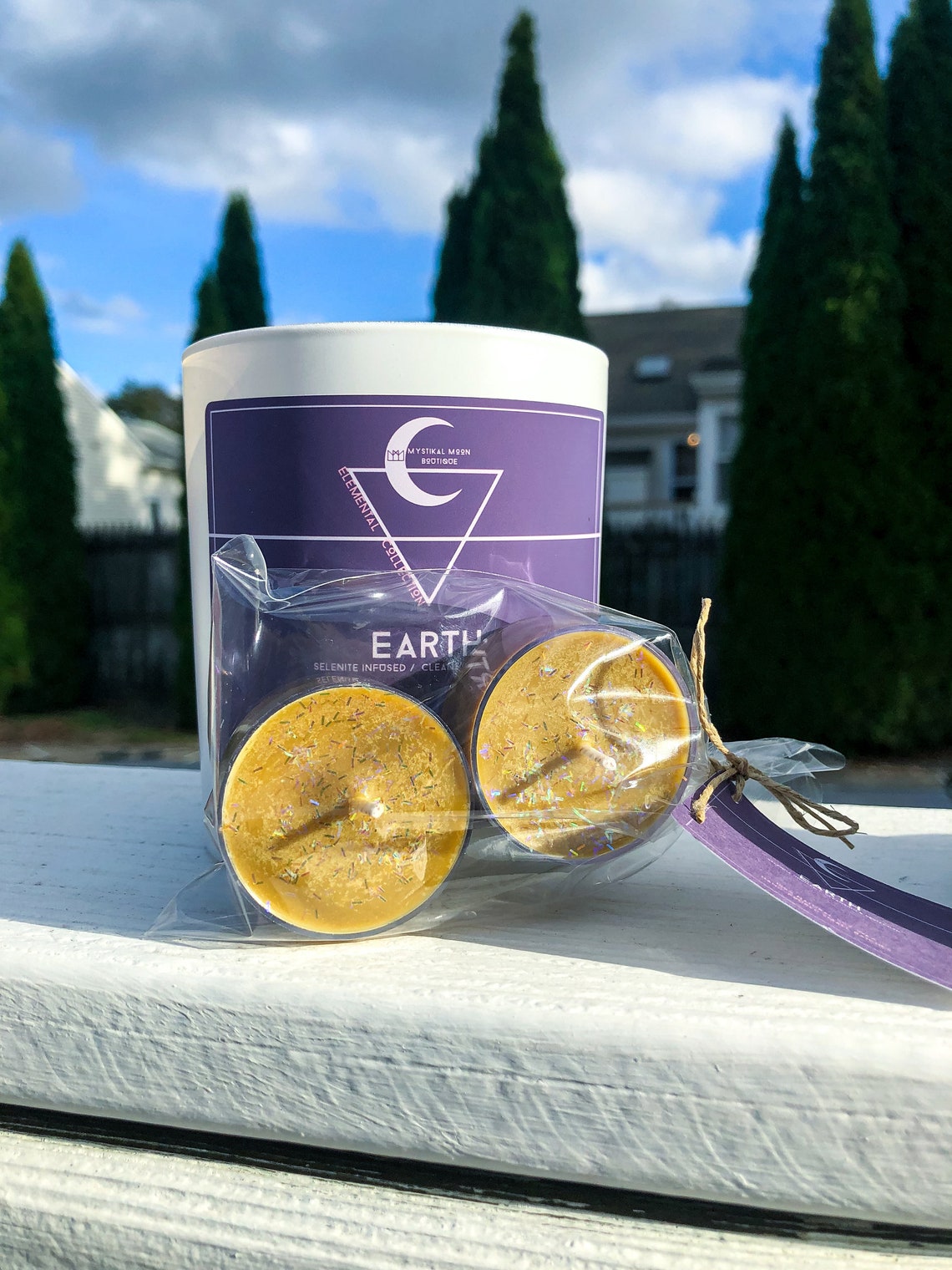 5 Element Tea Light Sample Pack Earth Air Fire Water Etsy