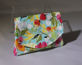 Laminated Cotton Three Pocket Wallet