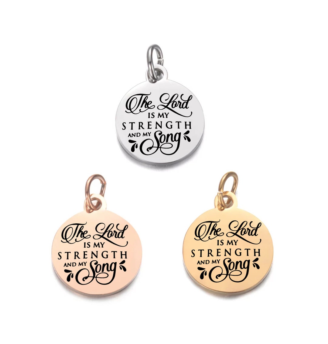 The Lord is My Strength and Song Christian Charms Christian Bracelet