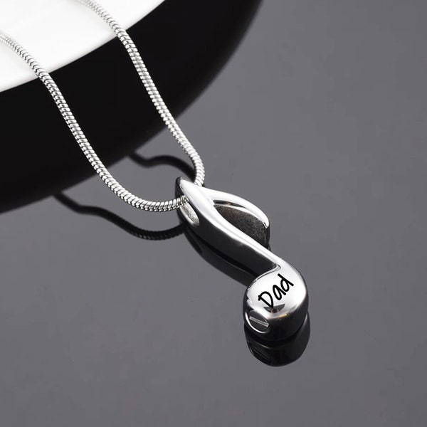 Music Note Necklace Etsy