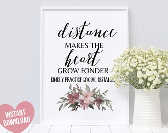 Covid Wedding Sign, Social Distance Wedding Sign, Printable Covid Wedding Signs