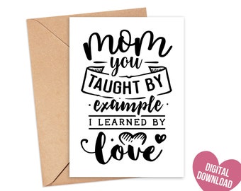 Mothers Day Card, Printable Happy Mothers Day, Mothers Day Digital Download, Printable Card for Mom