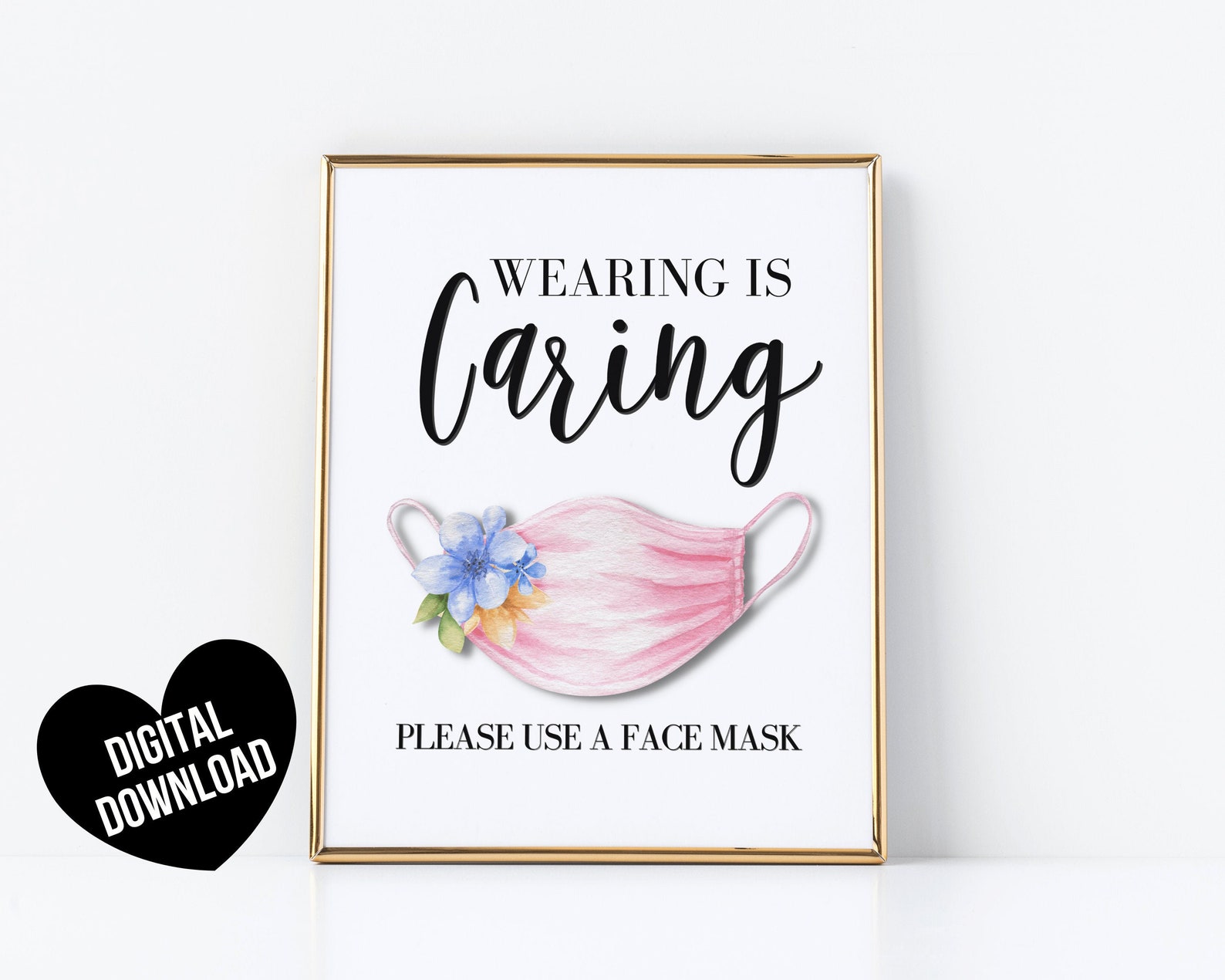 Face Mask Sign PRINTABLE Wear a Mask Sign Face Mask Required - Etsy
