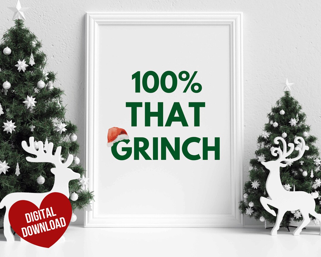 Christmas Wall Decor Printable, Funny Christmas Art Printable, 100% ...