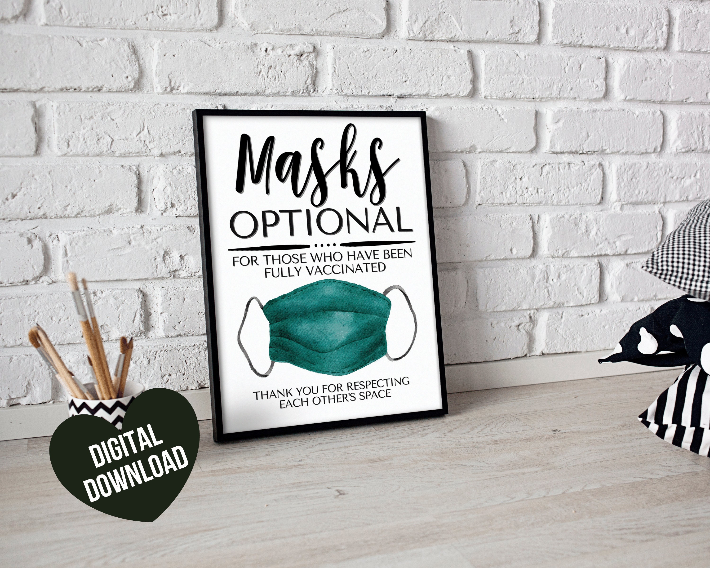 Please Wear a Mask Sign Printable Face Mask Sign Mask Etsy