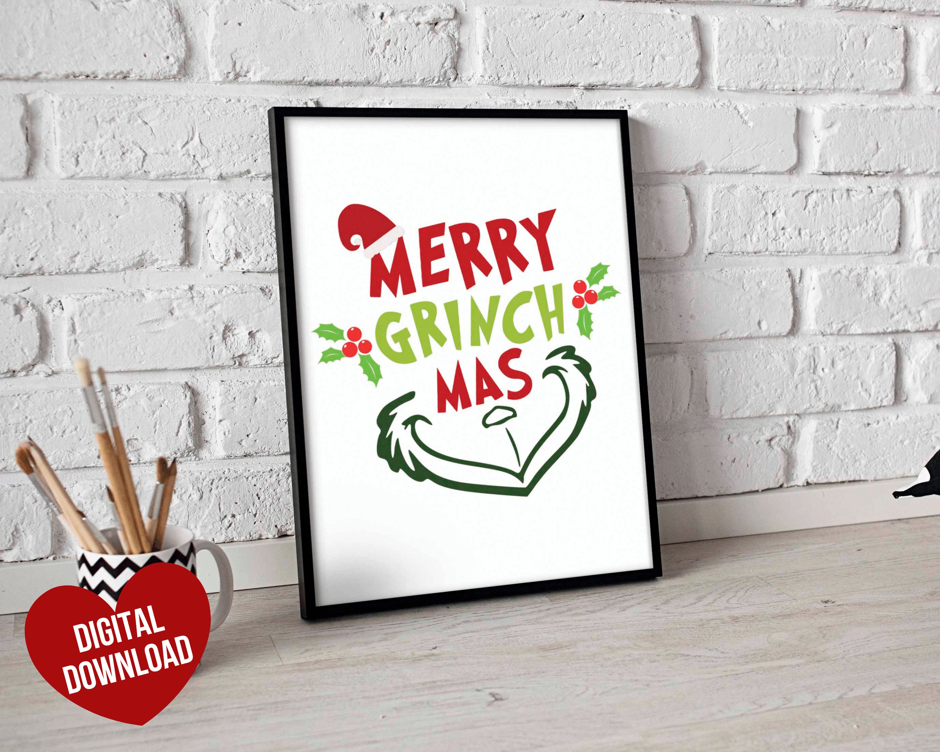 Christmas Wall Decor Printable Funny Christmas Wall Art Etsy UK