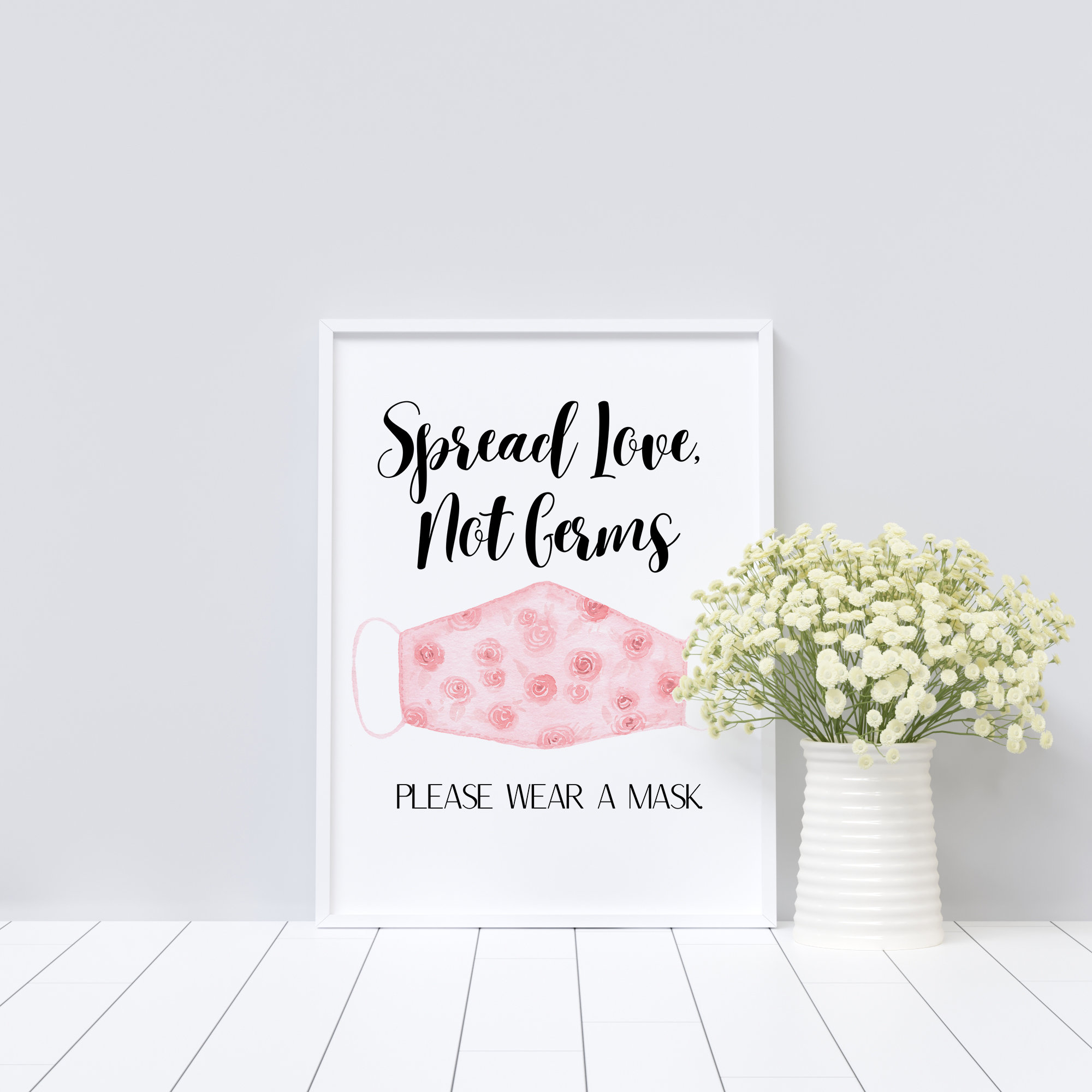 Face Mask Sign Mask Sign Printable Wear a Mask Sign Bundle | Etsy