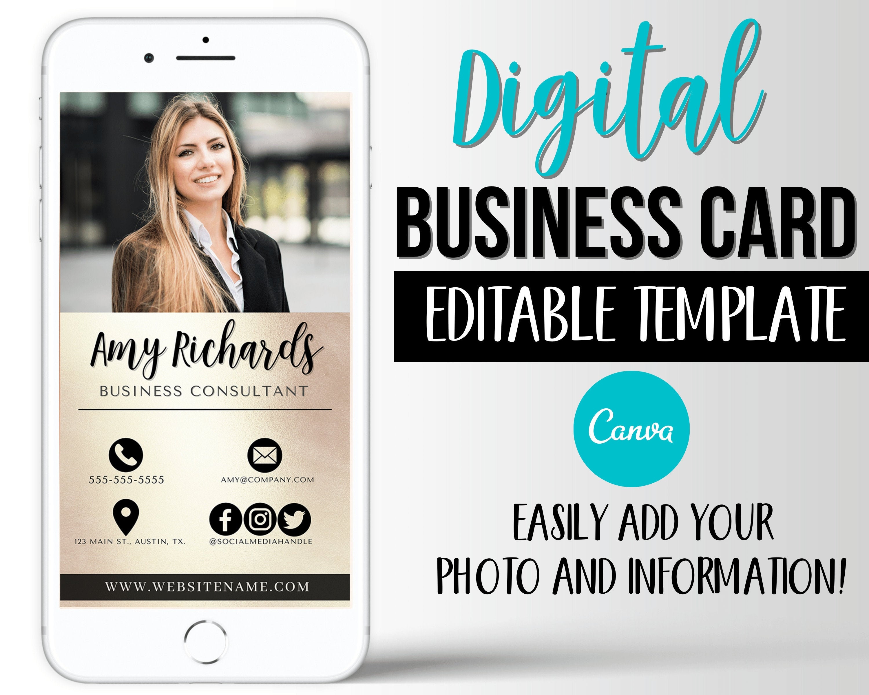 business-card-template-editable-digital-business-card-canva-etsy