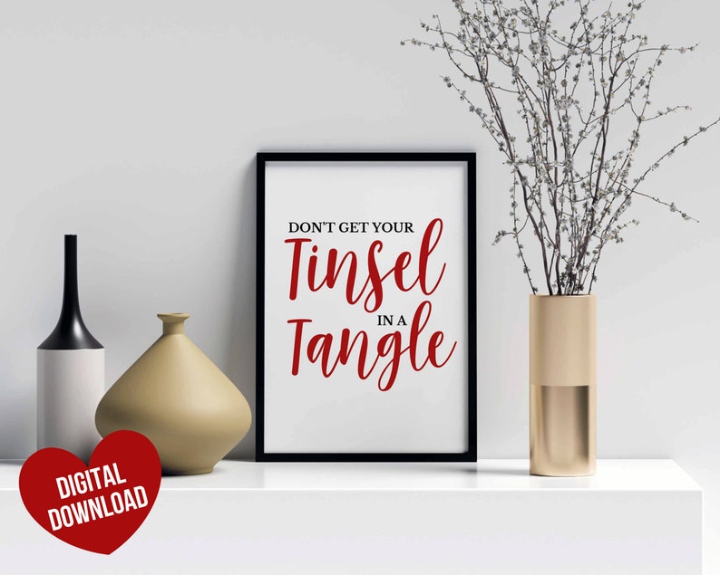 Christmas Wall Decor Printable Funny Christmas Wall Art Etsy