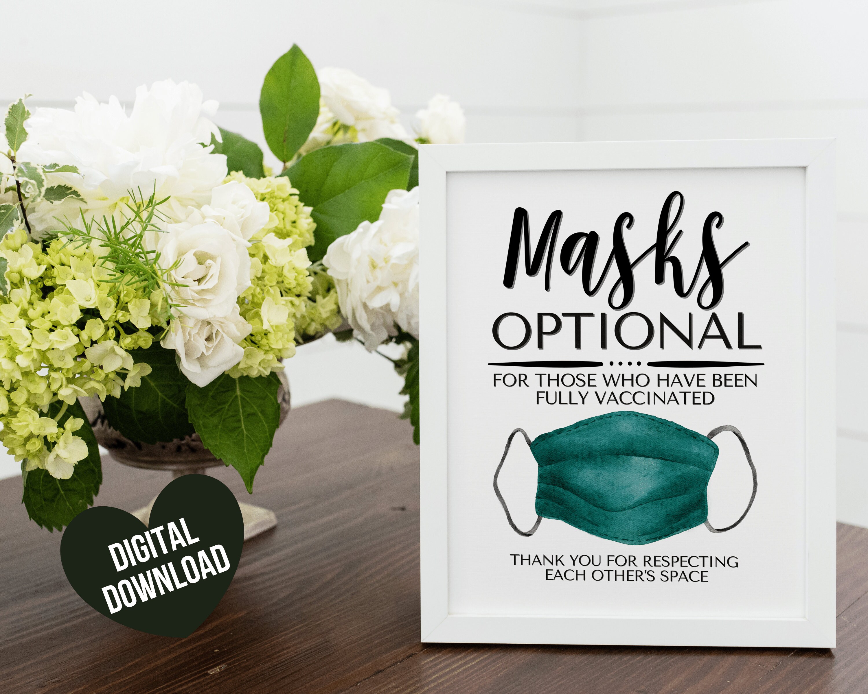 Please Wear a Mask Sign Printable Face Mask Sign Mask Etsy