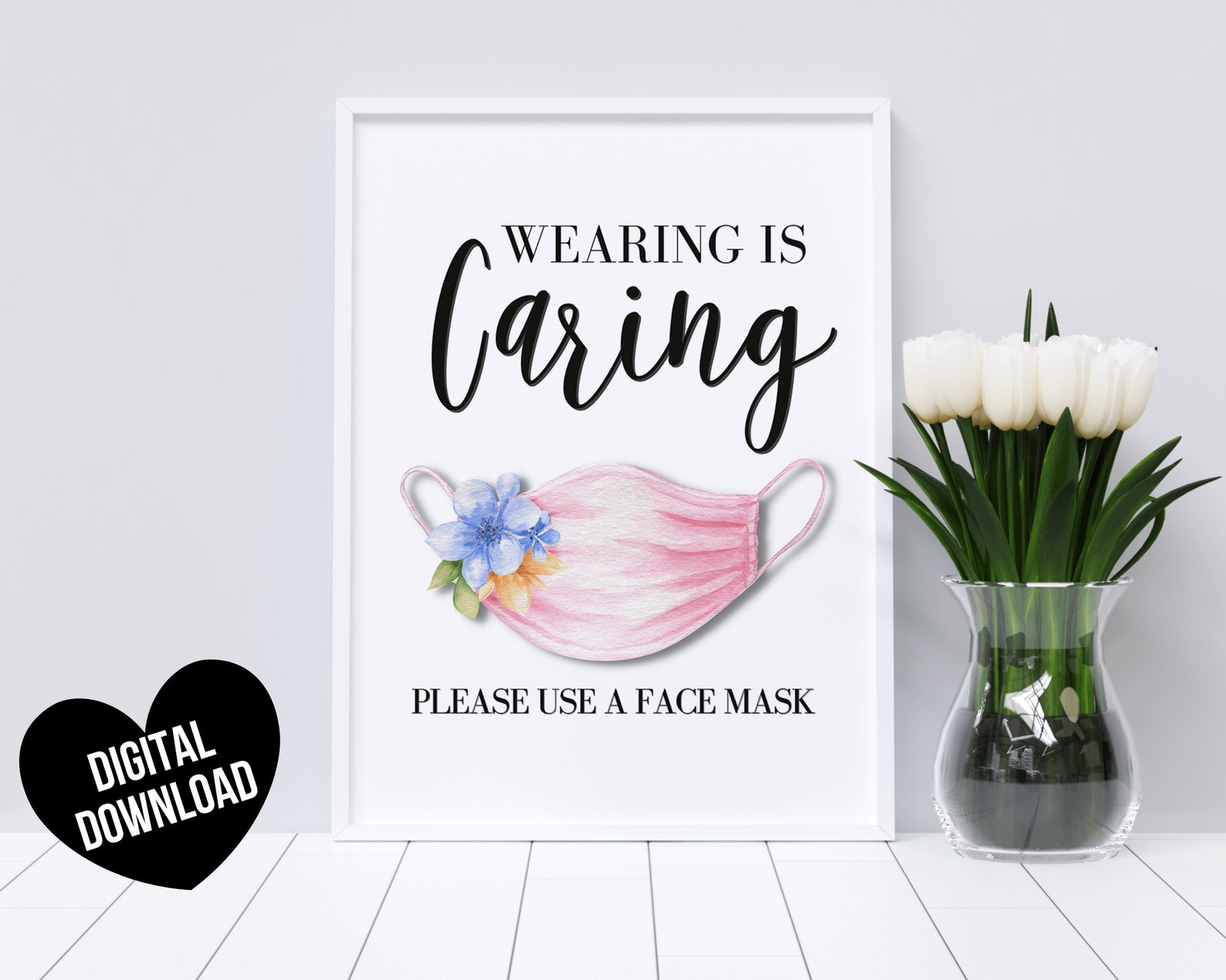 Face Mask Sign PRINTABLE Wear a Mask Sign Face Mask Required - Etsy