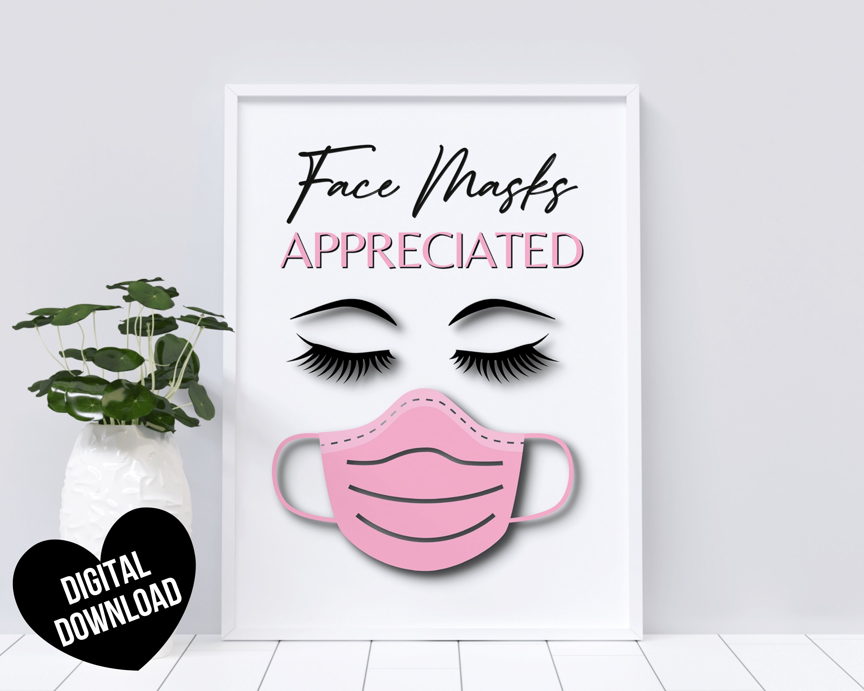 Face Mask Sign BUNDLE Mask Required Sign Printable Please Etsy