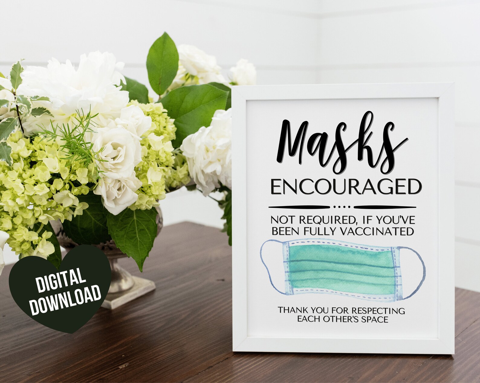 Face Mask Sign PRINTABLE Face Masks Encouraged Sign Not Etsy