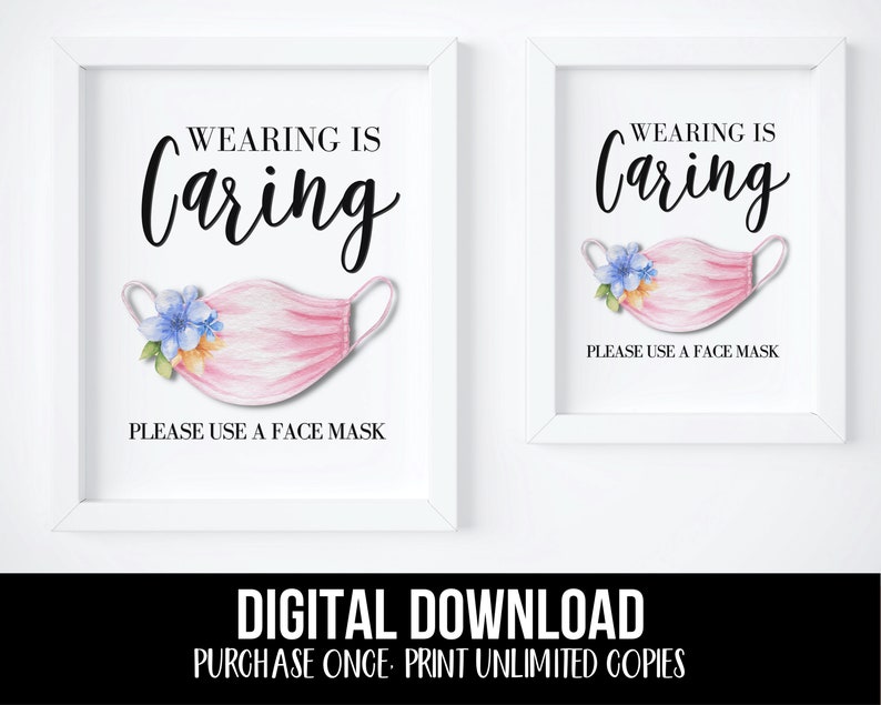 Face Mask Sign PRINTABLE Wear a Mask Sign Face Mask Required - Etsy