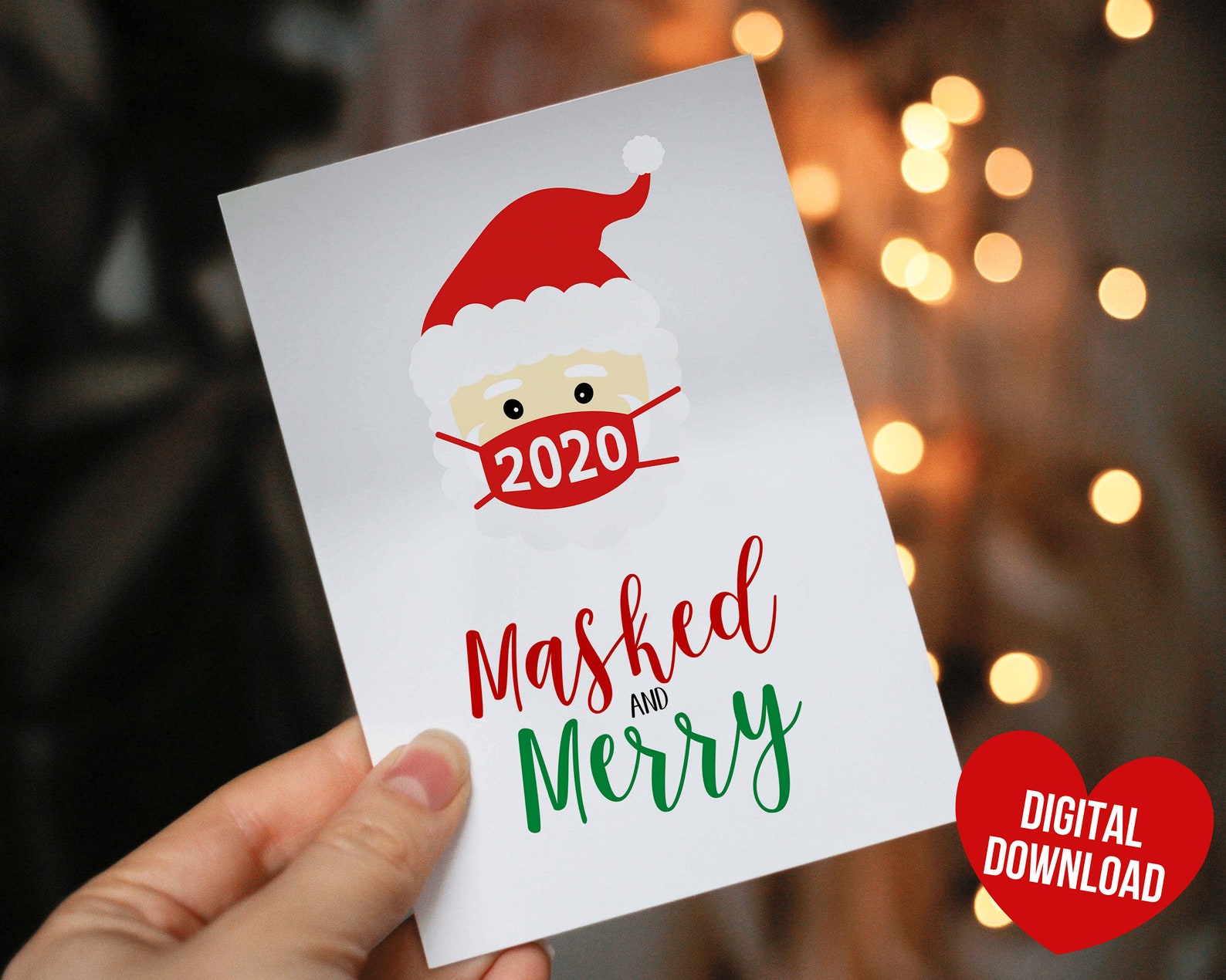 Funny Christmas Cards Printable 2020 Christmas Cards Set of  Etsy