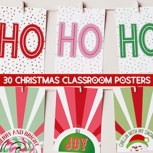 Christmas Classroom Decor Bundle, Classroom Decor Elementary Christmas ...