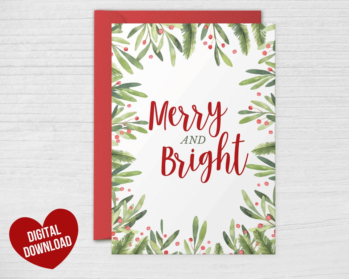 Christmas Cards Printable 2020 Christmas Card Digital Etsy