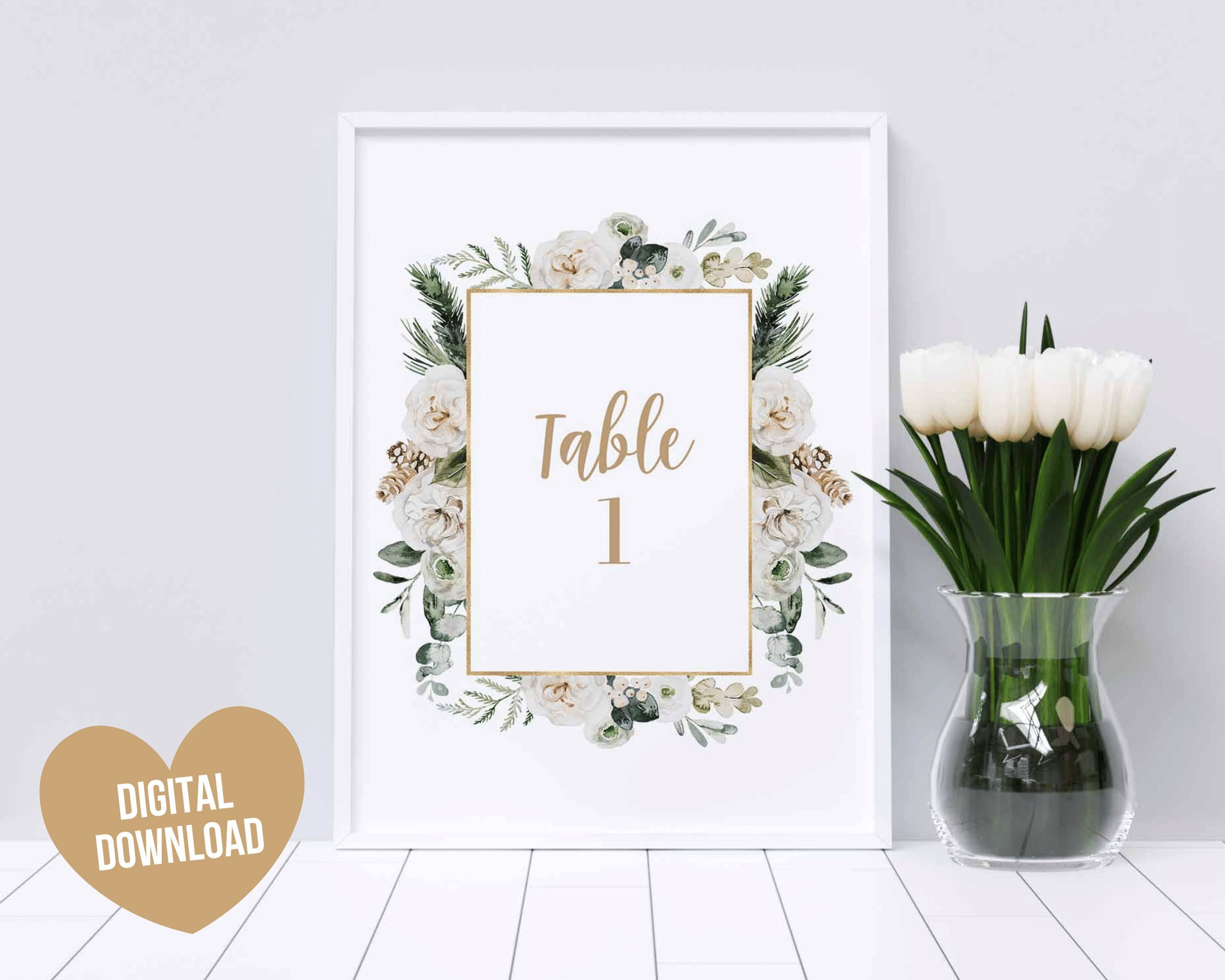 Table Numbers Wedding Printable Wedding Table Numbers - Etsy