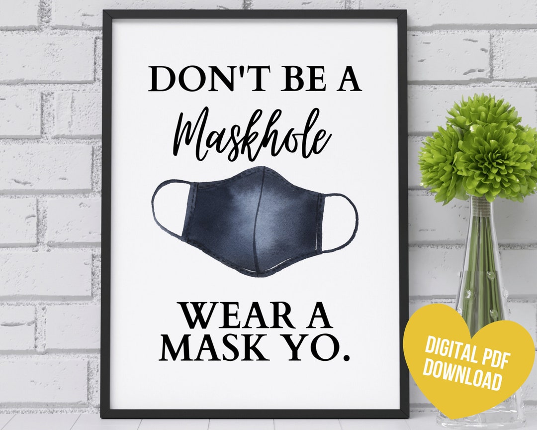 Face Mask Required Sign, Wear a Mask Sign Printable, Mask Required for
