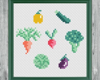 VEGGIE FOR TABLE RUNNER CROSS STITCH PATTERN ONLY  HM SYR