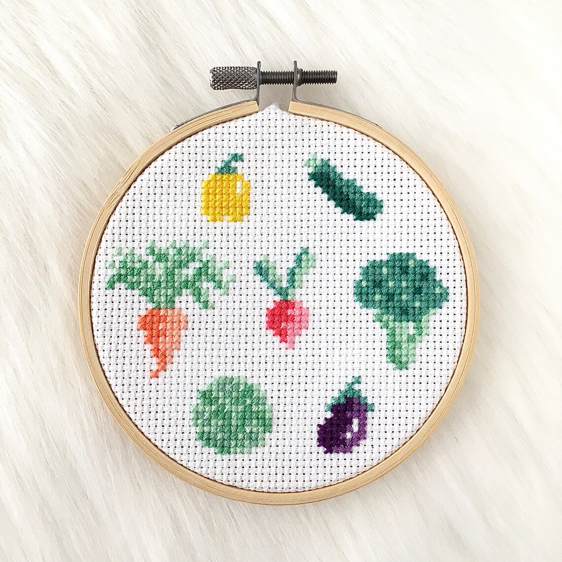 Vegetable Cross Stitch Pattern instant PDF Download Veggies Etsy