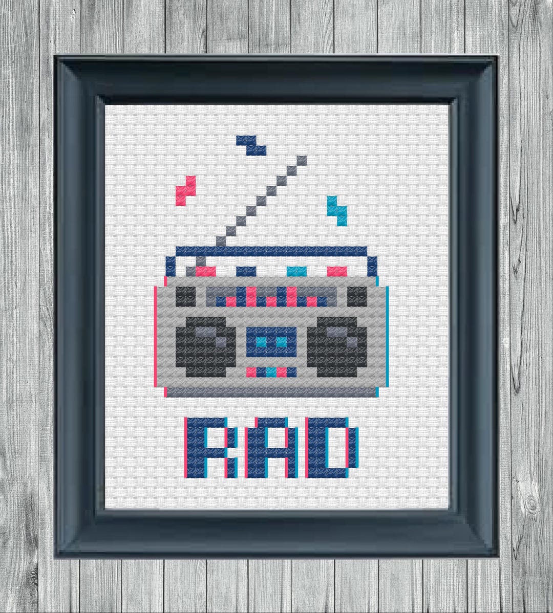 Retro Boombox Cross Stitch Pattern (instant PDF Download) - Etsy