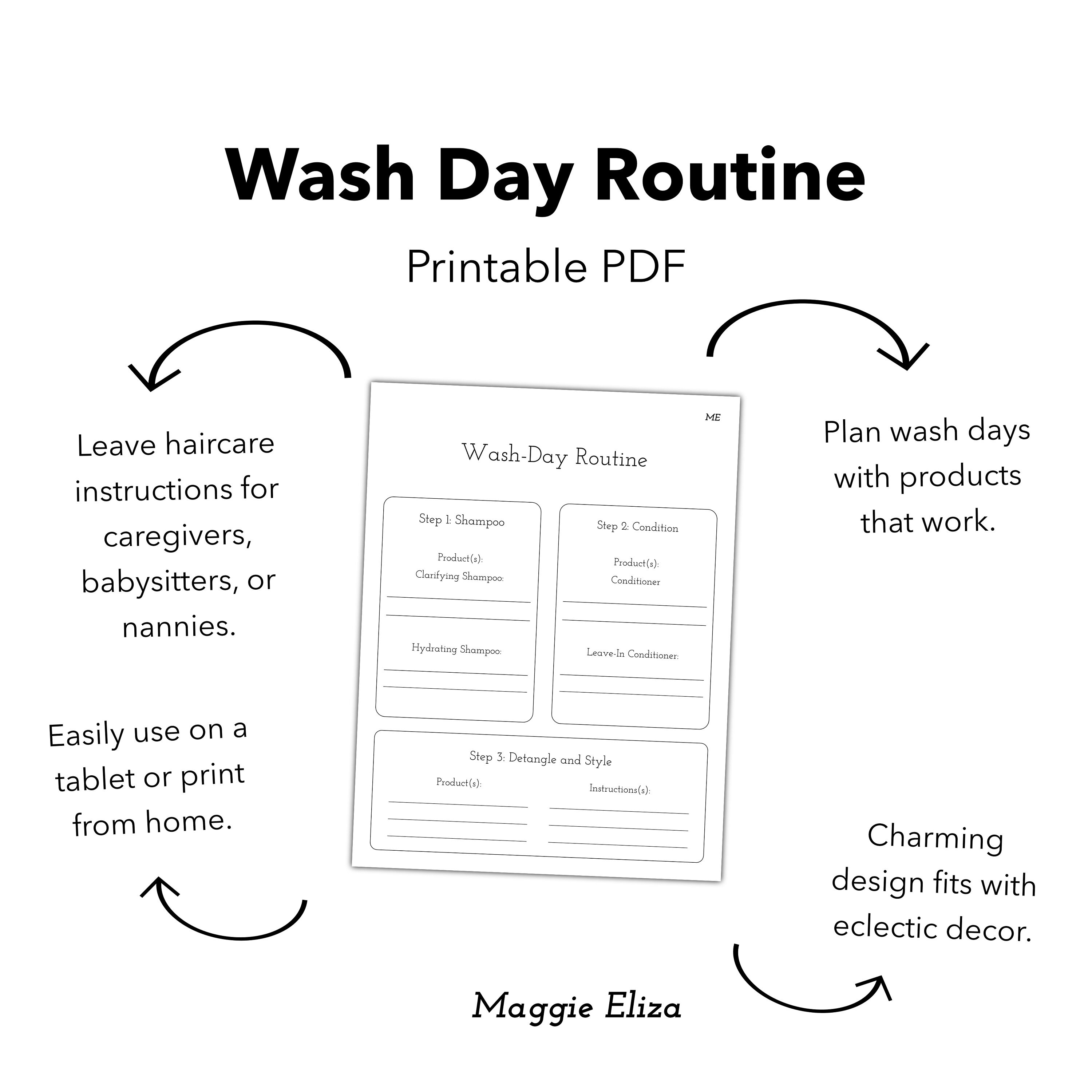 Printable Washday Routine Ipad Goodnotes Notability Etsy