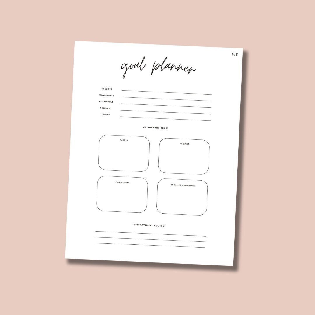 Printable Cursive Goal Planner Ipad Goodnotes Notability Etsy