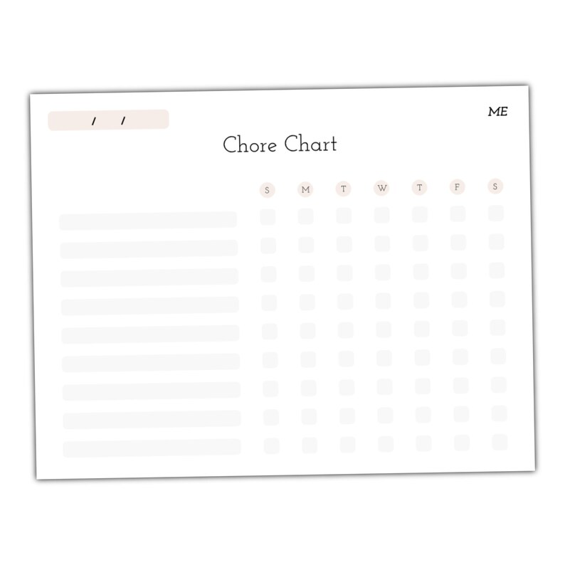 Printable Boho Chore Chart iPad Goodnotes Notability | Etsy