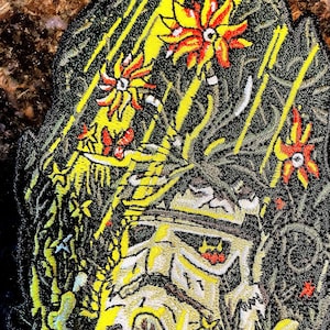 Star Wars - Stormtrooper Helmet - Regenerate flower nature sci fi iron on patch 5x3"