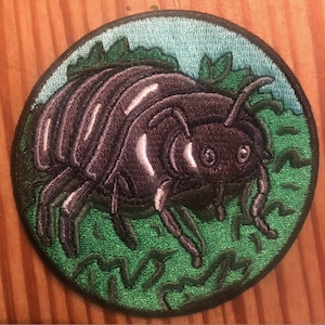 Isopod / Pillbug Embroidered Patch (Iron on)