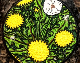 Dandelion Medicine flower nature herbalism 4" patch