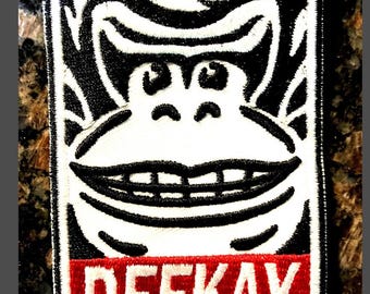 Donkey Kong OBEY gamer street art patch 3"