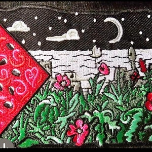 Palestine Flowers Flag PATCH + STICKER COMBO