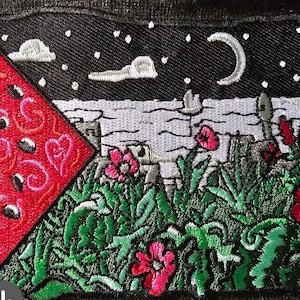 Palestine Flowers Flag PATCH + STICKER COMBO