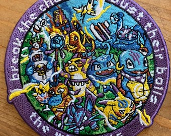 Free 'em All - Pokémon Liberation Patch iron on, 4" detailed gamer gift