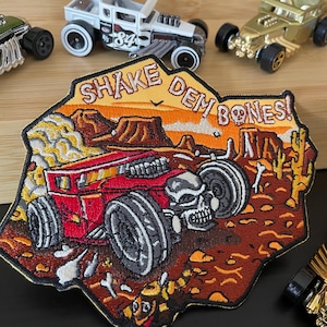 Hot Wheels - Toppa Boneshaker, auto da fuoristrada da collezione, termoadesiva, 4" dettagliata
