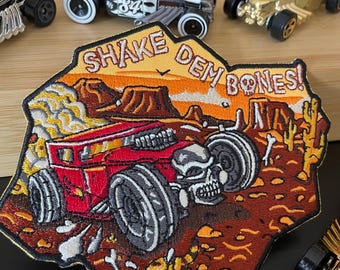 Hot Wheels - Boneshaker patch off-roading car collectible iron on 4" detailed