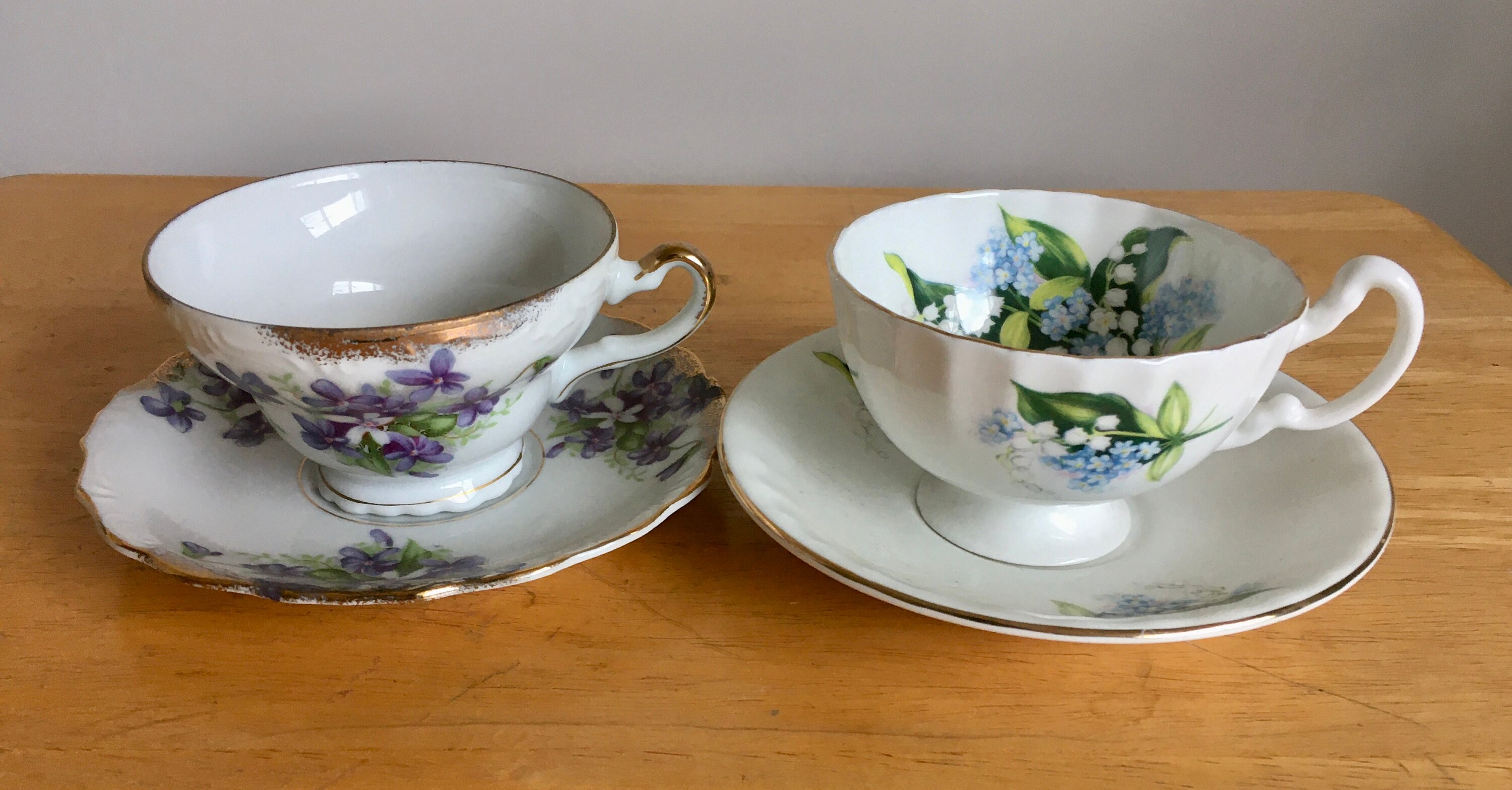 Harleigh Bone China English Tea Saucer & Cup Set Etsy