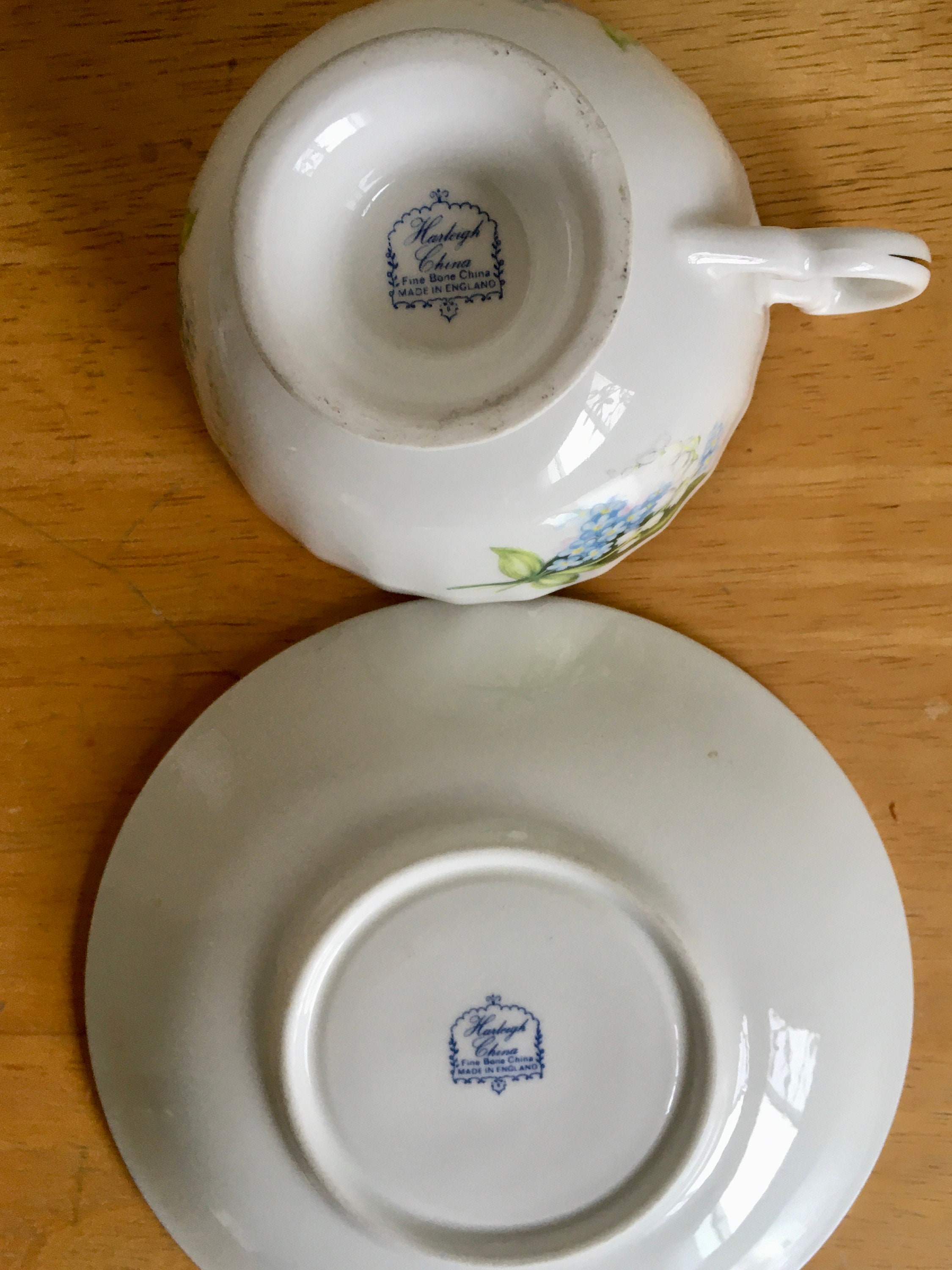 Harleigh Bone China English Tea Saucer & Cup Set Etsy