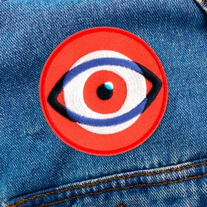 Eye Patch |  Eyeball Embroidered Iron-On Patch Applique | FREE SHIPPING