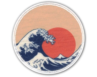 La gran ola de Kanagawa Patch / Parche bordado de hierro / Parches modernos, extraños y divertidos que nos encanta usar / ENVÍO GRATIS