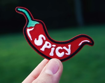 Spicy Pepper Patch |  Pepper Embroidered Iron-On  Patch | Trendy, Weird, Fun Patches That We Love To Wear | FREE SHIPPING