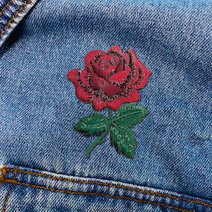 Perfect Paisley in Rose Peek a Boo Jean Patches Super Strong Iron On-  Denim by HoleyPatches