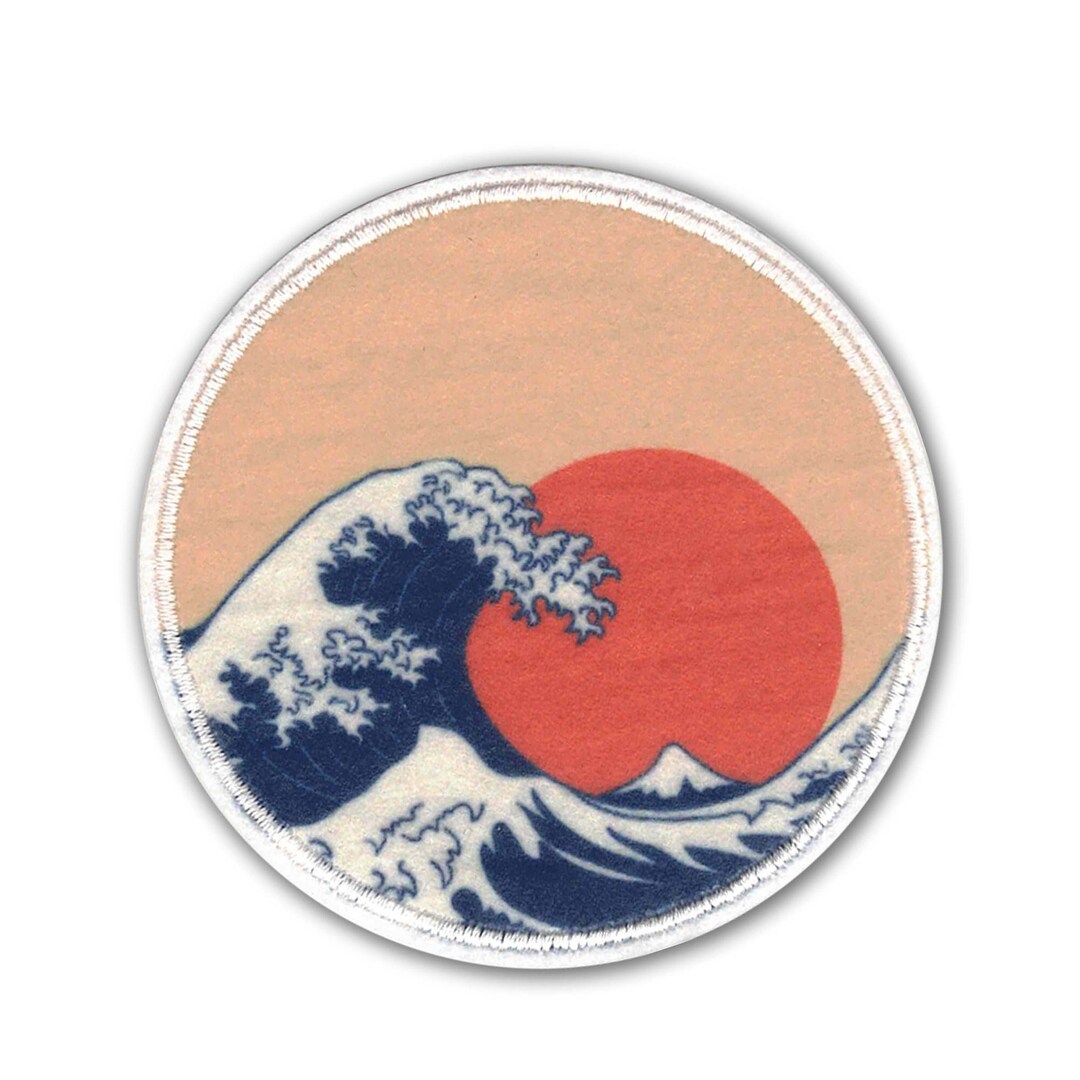 The Great Wave of Kanagawa Patch Embroidered Iron-on Patch - Etsy